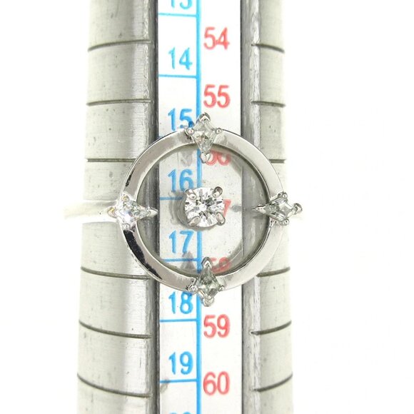 Auth SWAROVSKI - Clear Silver Swarovski Crystal Hardware Ring - Picture 4 of 7